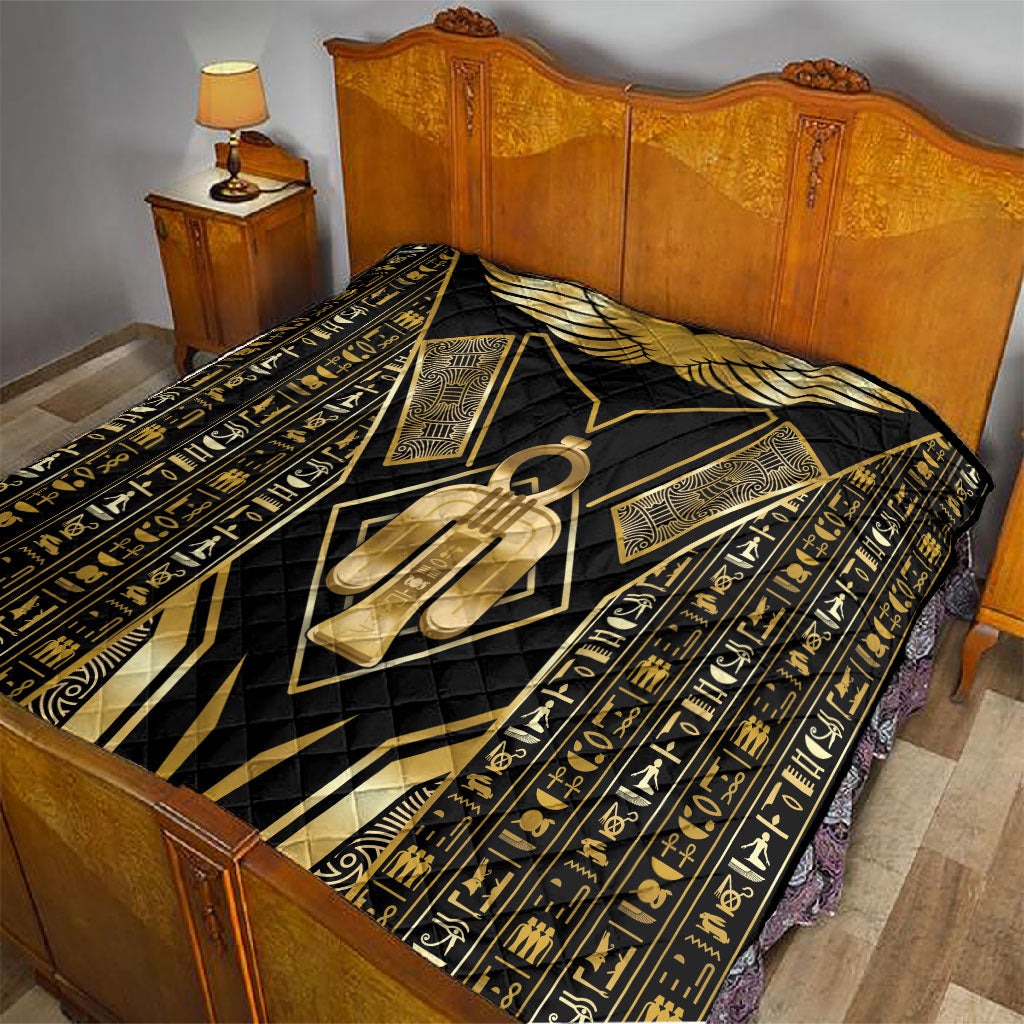 Egypt Tyet Quilt Ancient Mythology Knot Of Isis Gold