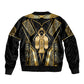 Egypt Tyet Sleeve Zip Bomber Jacket Ancient Mythology Knot Of Isis Gold