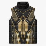 Egypt Tyet Sleeveless Puffer Jacket Ancient Mythology Knot Of Isis Gold