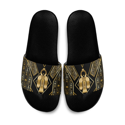 Egypt Tyet Slide Sandals Ancient Mythology Knot Of Isis Gold