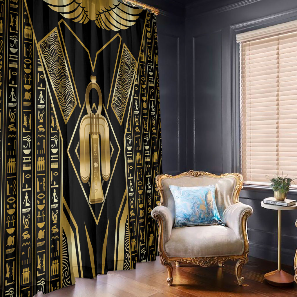 Egypt Tyet Window Curtain Ancient Mythology Knot Of Isis Gold