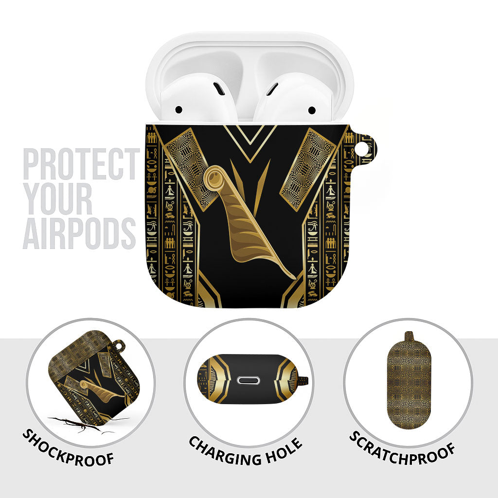 Egypt Feather Of Maat AirPods Case Ancient Mythology Truth And Justice