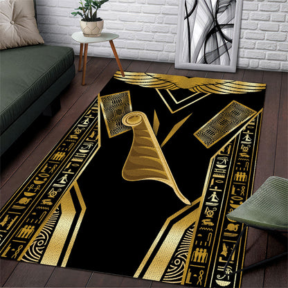 Egypt Feather Of Maat Area Rug Ancient Mythology Truth And Justice