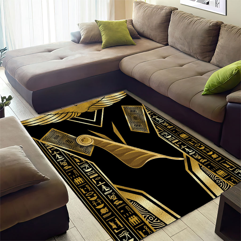 Egypt Feather Of Maat Area Rug Ancient Mythology Truth And Justice