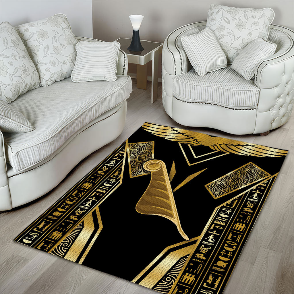 Egypt Feather Of Maat Area Rug Ancient Mythology Truth And Justice
