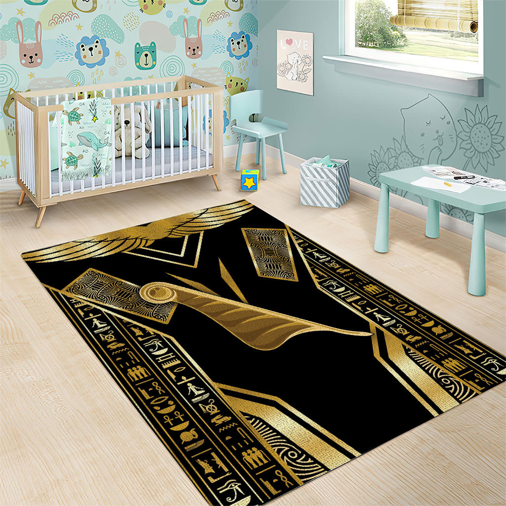Egypt Feather Of Maat Area Rug Ancient Mythology Truth And Justice