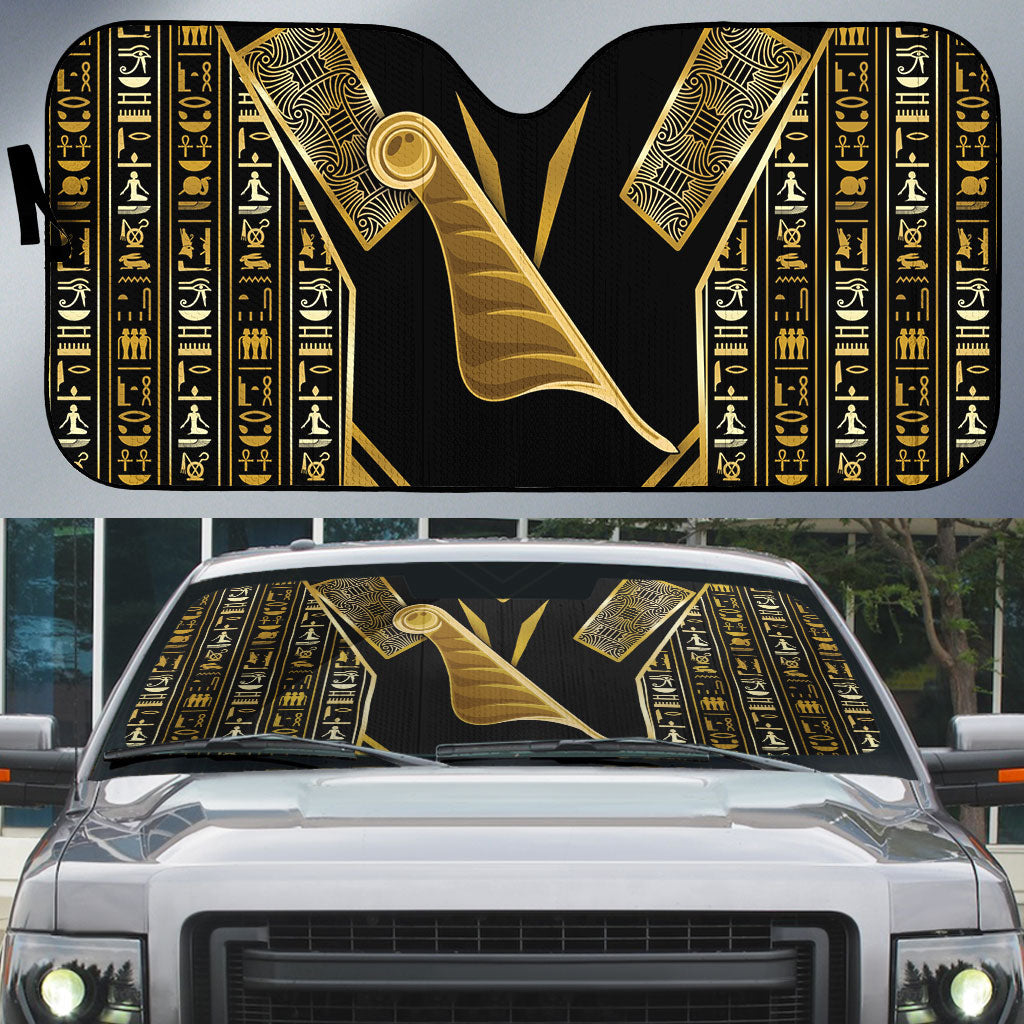 Egypt Feather Of Maat Auto Sun Shade Ancient Mythology Truth And Justice