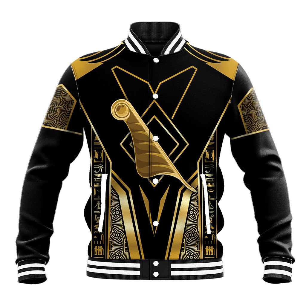 Egypt Feather Of Maat Baseball Jacket Ancient Mythology Truth And Justice