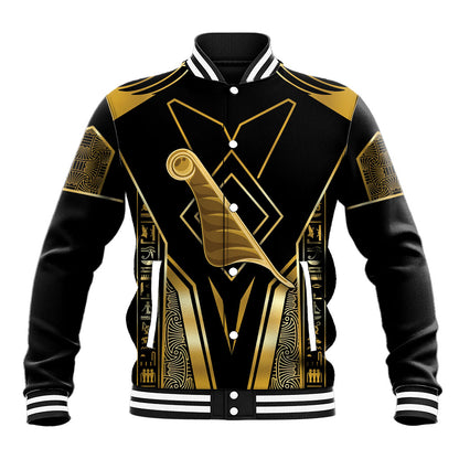 Egypt Feather Of Maat Baseball Jacket Ancient Mythology Truth And Justice