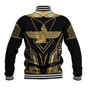 Egypt Feather Of Maat Baseball Jacket Ancient Mythology Truth And Justice