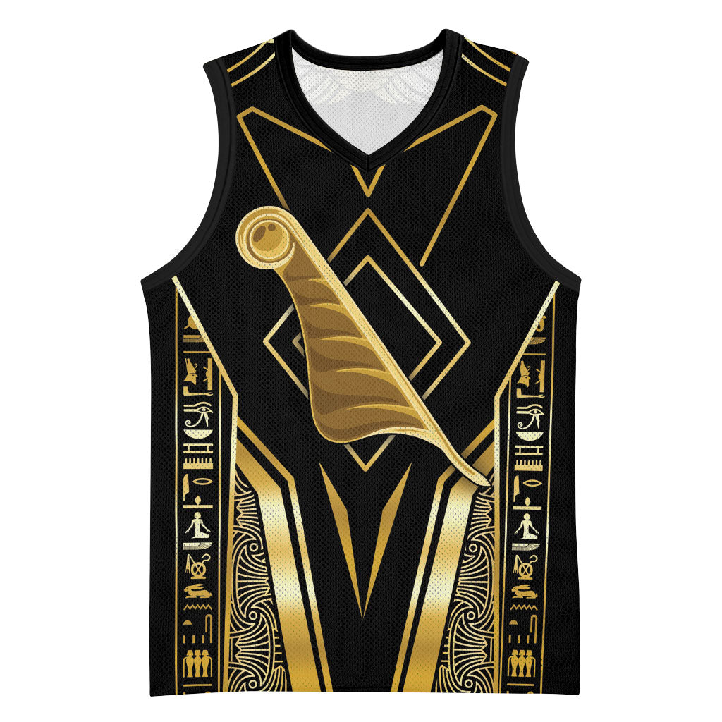 Egypt Feather Of Maat Basketball Jersey Ancient Mythology Truth And Justice
