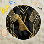 Egypt Feather Of Maat Beach Blanket Ancient Mythology Truth And Justice