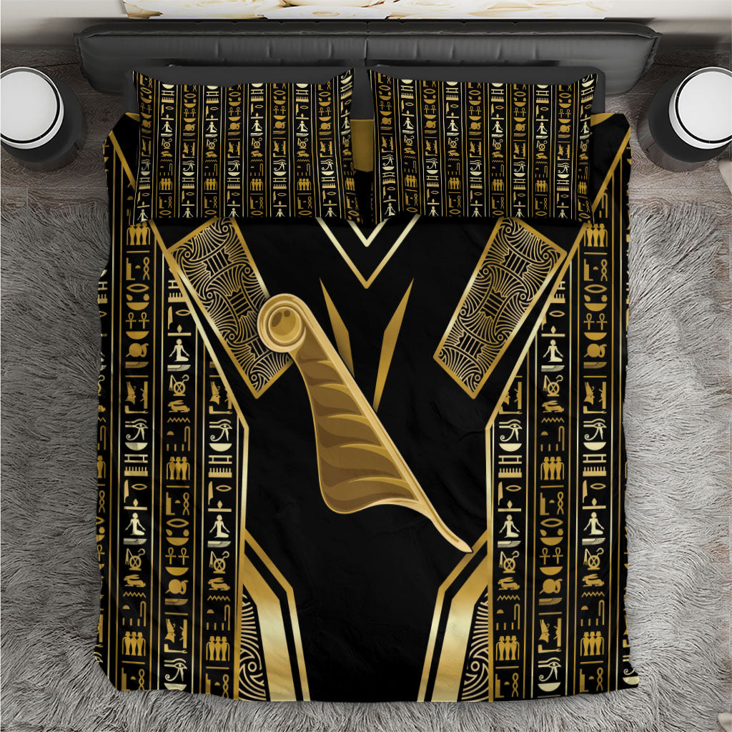 Egypt Feather Of Maat Bedding Set Ancient Mythology Truth And Justice