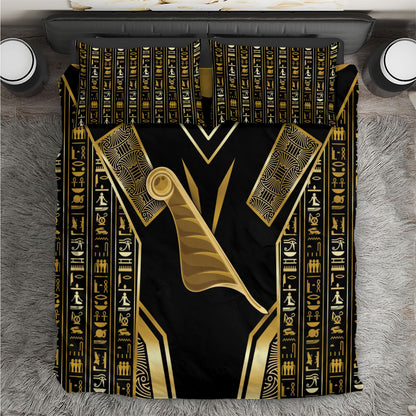 Egypt Feather Of Maat Bedding Set Ancient Mythology Truth And Justice