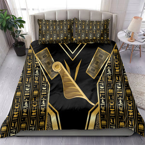 Egypt Feather Of Maat Bedding Set Ancient Mythology Truth And Justice