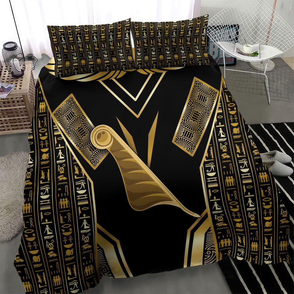 Egypt Feather Of Maat Bedding Set Ancient Mythology Truth And Justice