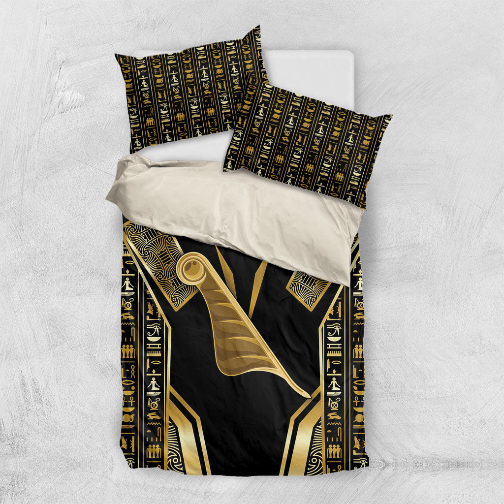 Egypt Feather Of Maat Bedding Set Ancient Mythology Truth And Justice