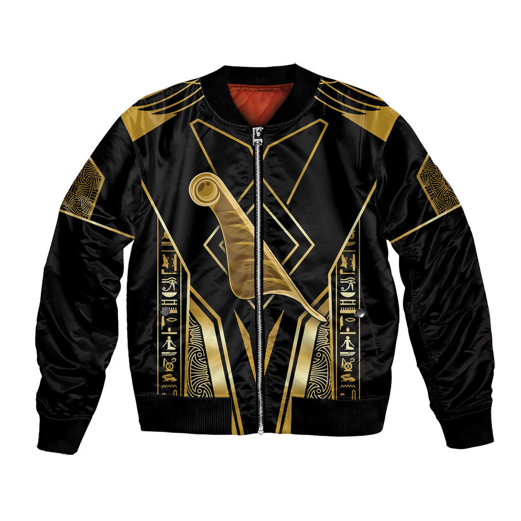 Egypt Feather Of Maat Bomber Jacket Ancient Mythology Truth And Justice