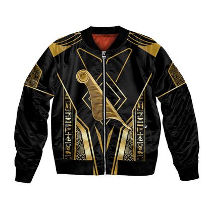 Egypt Feather Of Maat Bomber Jacket Ancient Mythology Truth And Justice