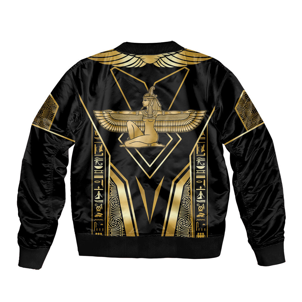 Egypt Feather Of Maat Bomber Jacket Ancient Mythology Truth And Justice