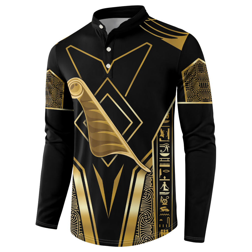 Egypt Feather Of Maat Button Sweatshirt Ancient Mythology Truth And Justice