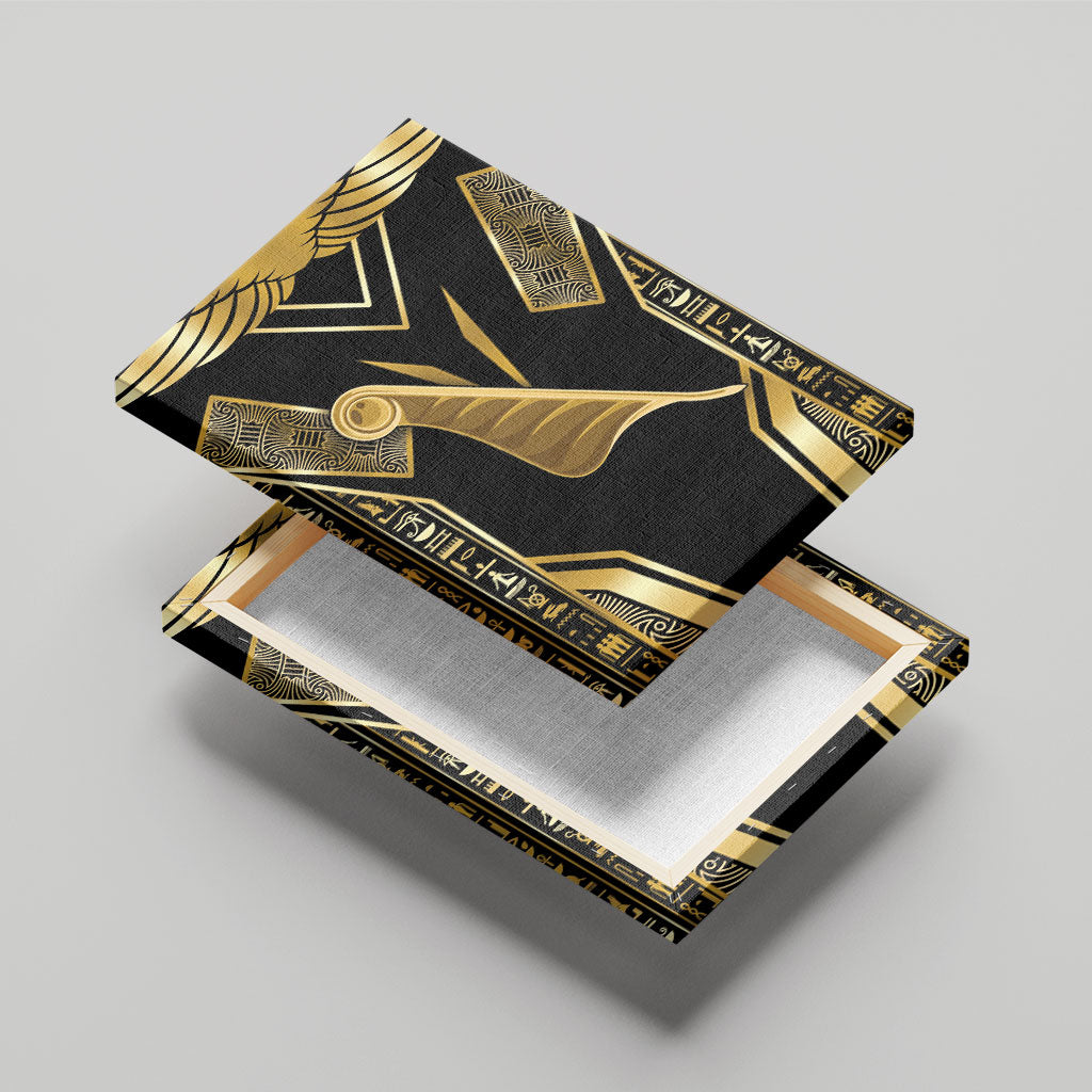 Egypt Feather Of Maat Canvas Wall Art Ancient Mythology Truth And Justice