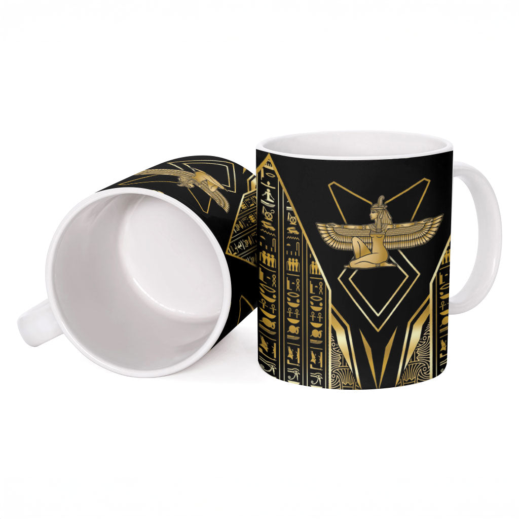 Egypt Feather Of Maat Ceramic Mug Ancient Mythology Truth And Justice