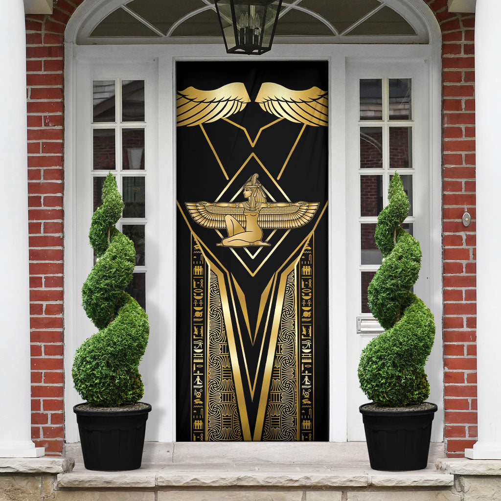 Egypt Feather Of Maat Door Cover Ancient Mythology Truth And Justice