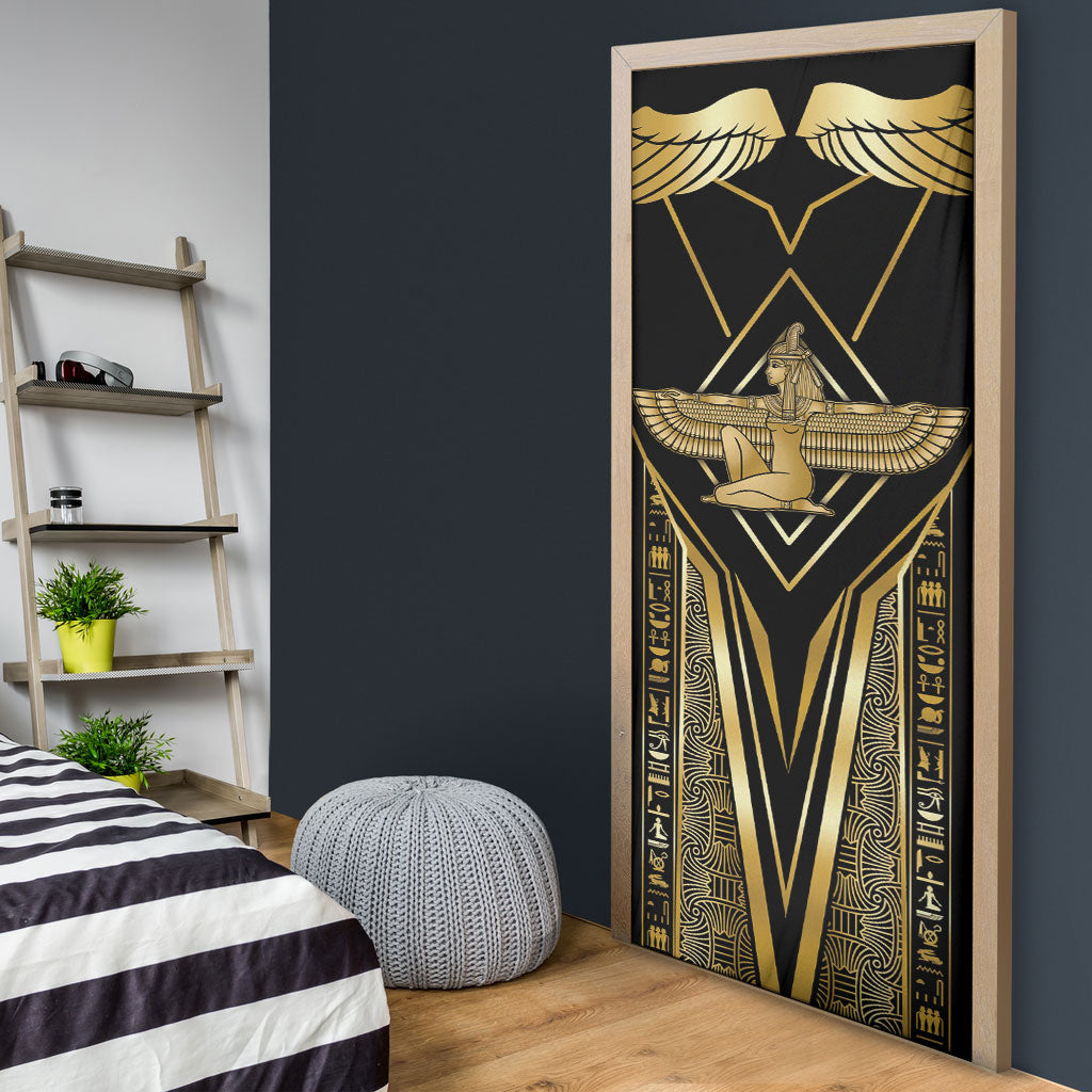Egypt Feather Of Maat Door Cover Ancient Mythology Truth And Justice