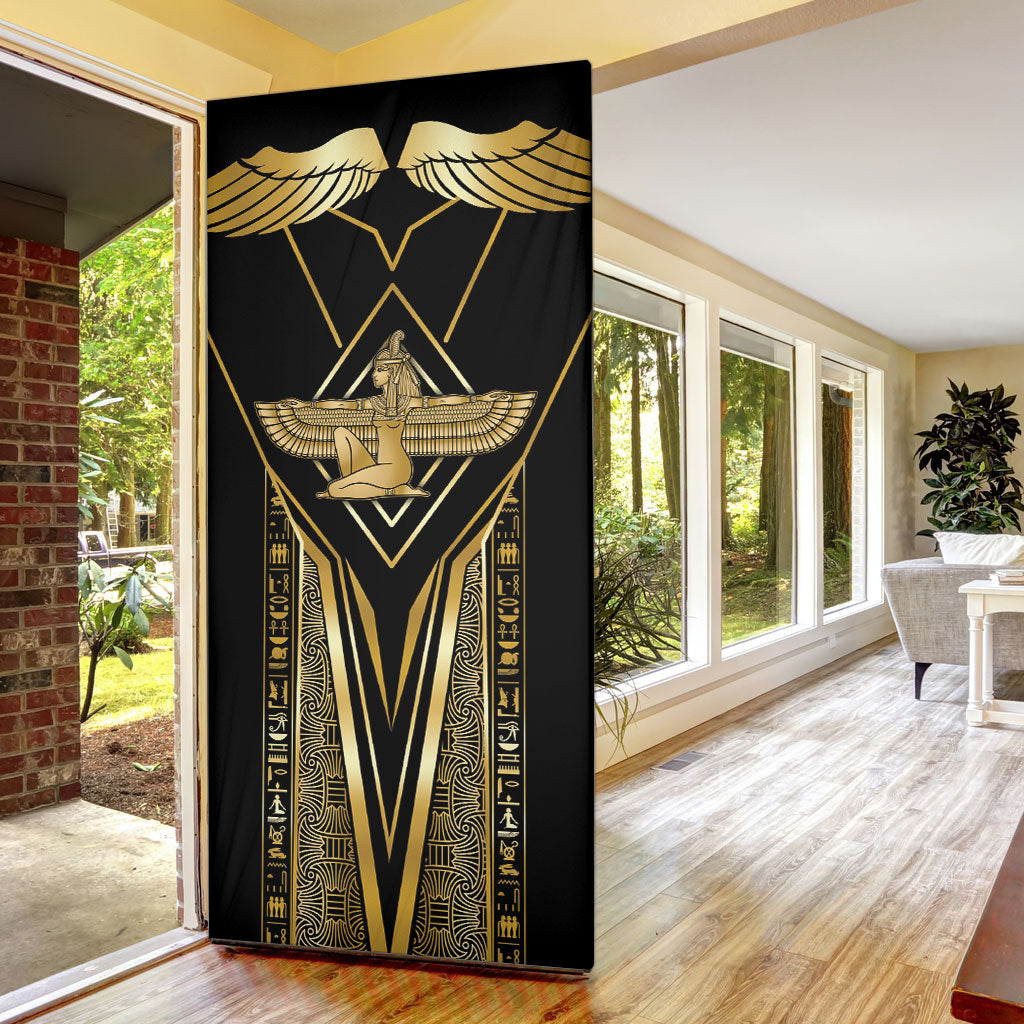 Egypt Feather Of Maat Door Cover Ancient Mythology Truth And Justice