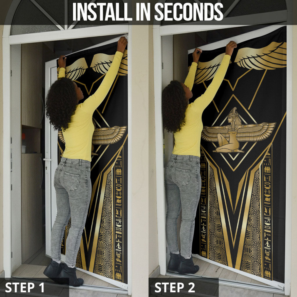 Egypt Feather Of Maat Door Cover Ancient Mythology Truth And Justice
