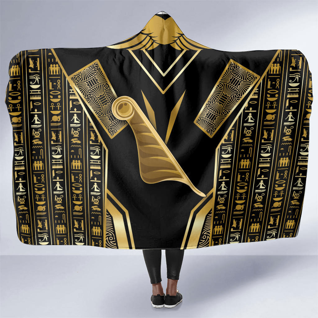 Egypt Feather Of Maat Hooded Blanket Ancient Mythology Truth And Justice
