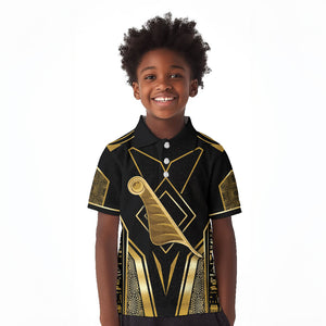 Egypt Feather Of Maat Kid Polo Shirt Ancient Mythology Truth And Justice