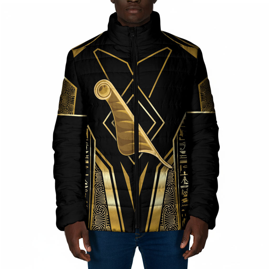 Egypt Feather Of Maat Padded Jacket Ancient Mythology Truth And Justice