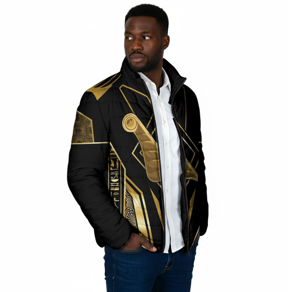 Egypt Feather Of Maat Padded Jacket Ancient Mythology Truth And Justice