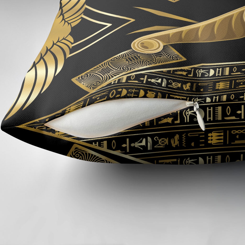 Egypt Feather Of Maat Pillow Cover Ancient Mythology Truth And Justice