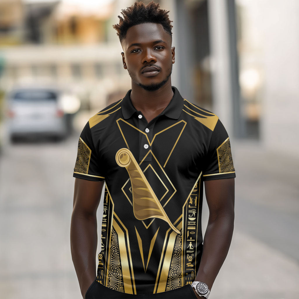 Egypt Feather Of Maat Polo Shirt Ancient Mythology Truth And Justice