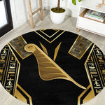 Egypt Feather Of Maat Round Carpet Ancient Mythology Truth And Justice