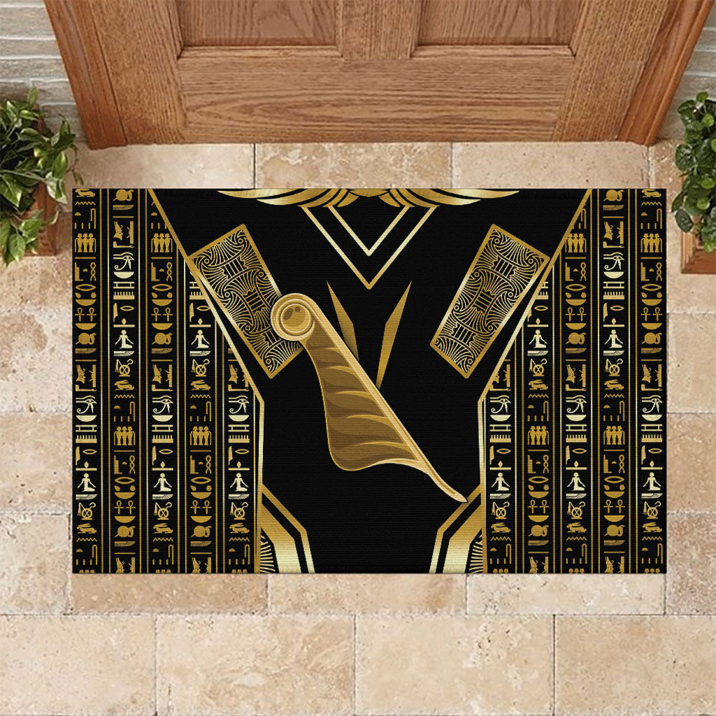 Egypt Feather Of Maat Rubber Doormat Ancient Mythology Truth And Justice
