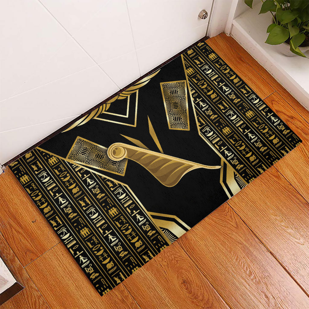Egypt Feather Of Maat Rubber Doormat Ancient Mythology Truth And Justice