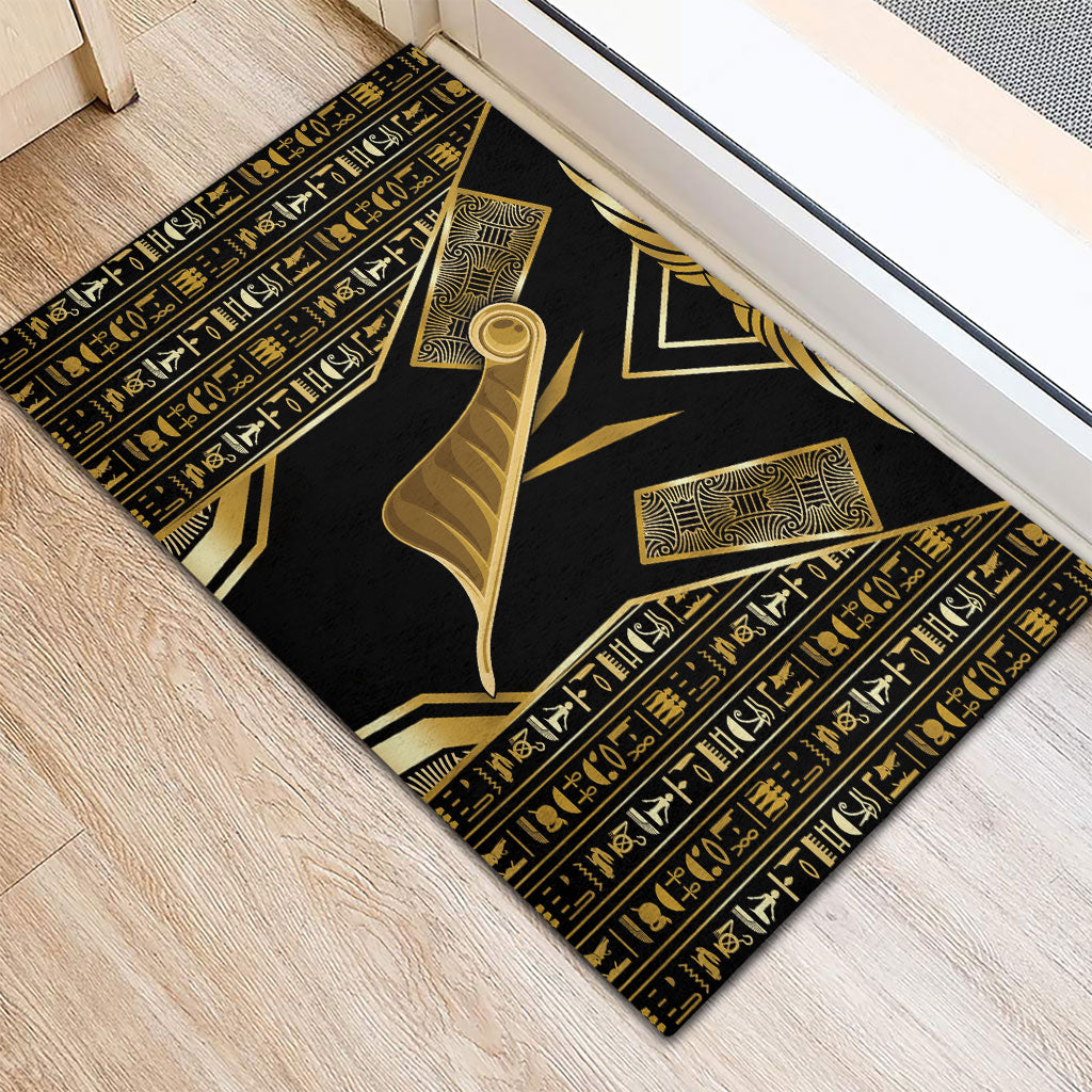 Egypt Feather Of Maat Rubber Doormat Ancient Mythology Truth And Justice