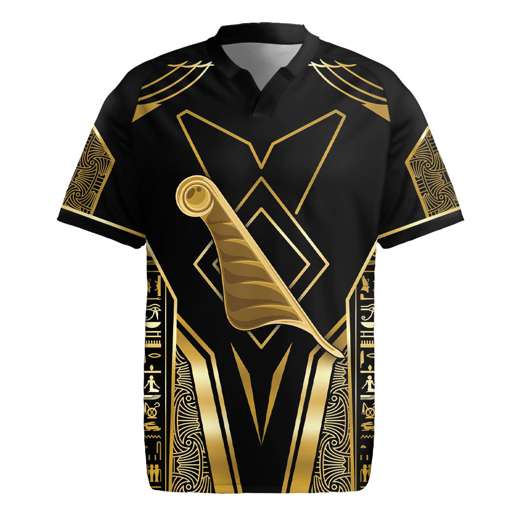 Egypt Feather Of Maat Rugby Jersey Ancient Mythology Truth And Justice