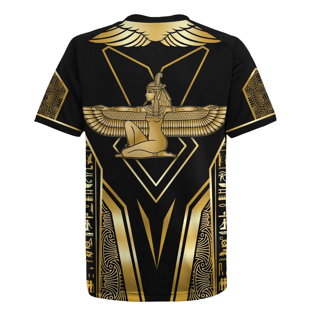 Egypt Feather Of Maat Rugby Jersey Ancient Mythology Truth And Justice