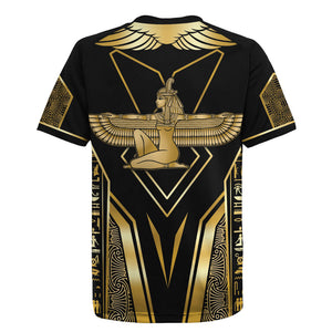Egypt Feather Of Maat Rugby Jersey Ancient Mythology Truth And Justice
