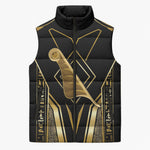 Egypt Feather Of Maat Sleeveless Puffer Jacket Ancient Mythology Truth And Justice