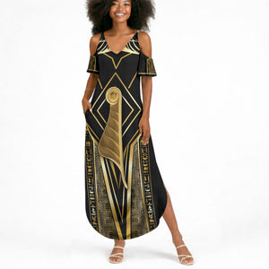 Egypt Feather Of Maat Summer Maxi Dress Ancient Mythology Truth And Justice