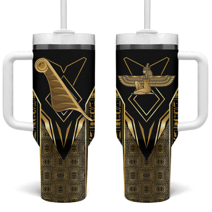Egypt Feather Of Maat Tumbler With Handle Ancient Mythology Truth And Justice