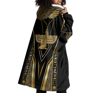 Egypt Feather Of Maat Wearable Blanket Hoodie Ancient Mythology Truth And Justice