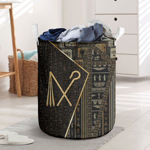 Egypt Crook And Flail Laundry Basket Ancient Mythology Pharaoh Royalty Gold