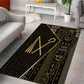 Egypt Crook And Flail Area Rug Ancient Mythology Pharaoh Royalty Gold
